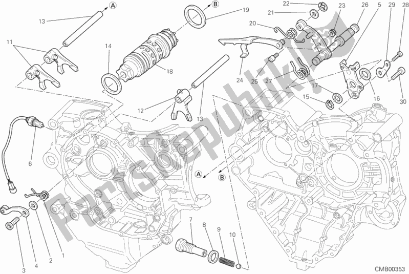 Todas las partes para Control De Cambio De Marchas de Ducati Diavel Brasil 1200 2012